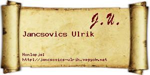Jancsovics Ulrik névjegykártya