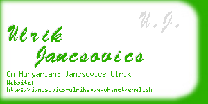 ulrik jancsovics business card